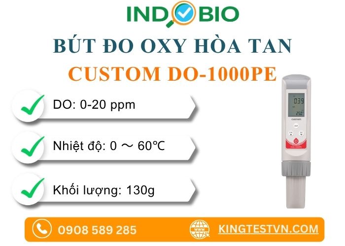 Thông số bút đo oxy hòa tan Custom DO-1000PE